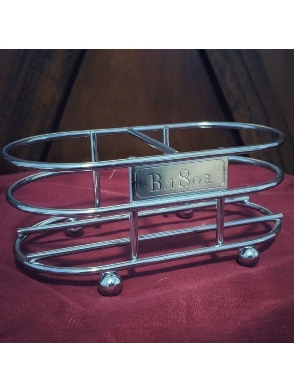 Silver metal lotion and soap holder modern minimalist decor bath or kitchen